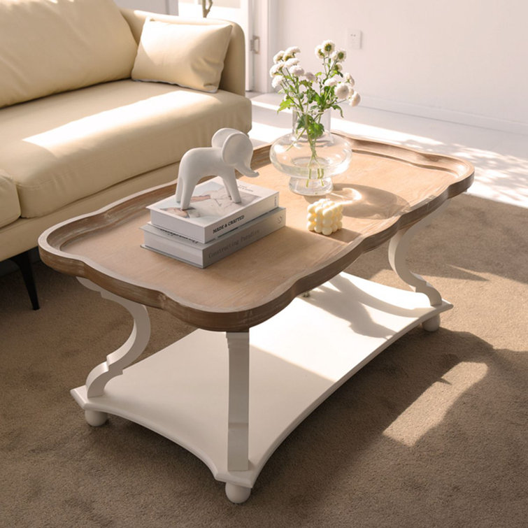 Tray outlet cocktail table